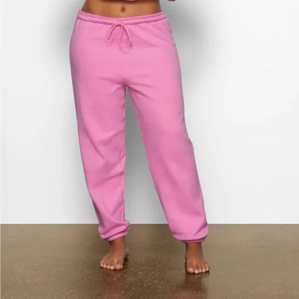 Women's Pink Drawstring Jogger Pants